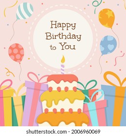 Vector illustration for celebration and Happy Birthday concept. Eps 10 vector.