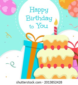 Vector illustration for celebration and Happy Birthday concept. Eps 10 vector.