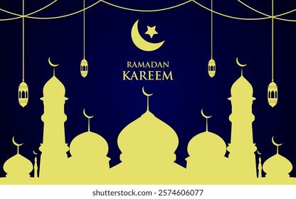 Vector illustration for the celebration of the holy month of Ramadan kareem