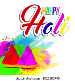 Vector illustration for celebration of Indian colour festival,Happy Holi.