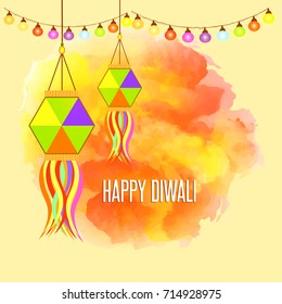Vector Illustration for the celebration of Indian Festival of lights Deepawali.