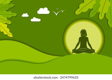 Vector illustration for celebration of International Yoga Day  which is held on 21st  June every year, to provide information about Yoga