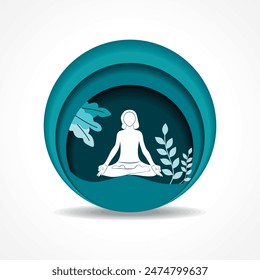 Vector illustration for celebration of International Yoga Day  which is held on 21st  June every year, to provide information about Yoga