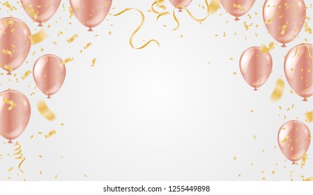 Vector illustration Celebration party print design balloon of happy new year  place for text christmas balls with background isolated 