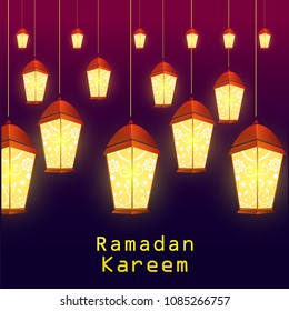 Vector illustration for celebration of ramadan kareem.