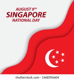 Vector illustration. Celebration republic, graphic for design element. 9th August Singapore National Day concept.