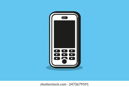 Vector Illustration of Cell Phone Icon Symbol