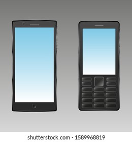 Vector illustration of cell phones.