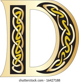 Vector illustration of Celtic alphabet