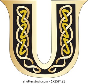 Vector illustration for Celtic alphabet