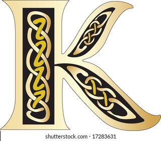 Vector illustration for Celtic alphabet