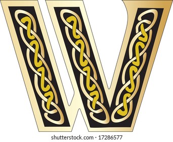 Vector illustration for Celtic alphabet