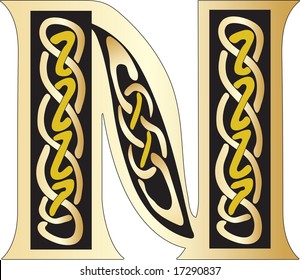 Vector illustration for Celtic alphabet