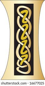 Vector illustration of Celtic letter I