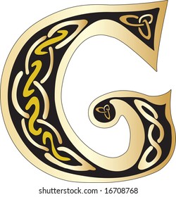 Vector Illustration For Celtic Letter G