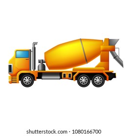 vector illustration of cement mixer truck illustration