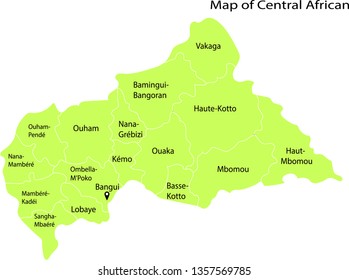 vector illustration of central africa map,
africa map
