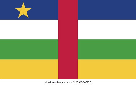 vector illustration of Central African Republic flag