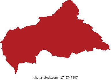 vector illustration of Central African Republic map