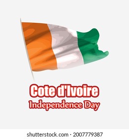 vector illustration for central cote d'Ivoire independence day.