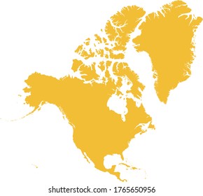 Vector Illustration North America Map Stock Vector (Royalty Free ...