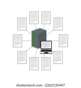 vector illustration of centralized ledger