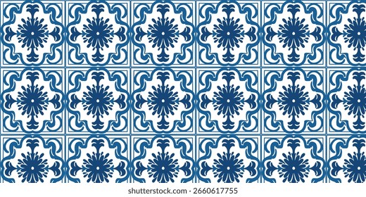 vector illustration of ceramic tile with colorful mosaic pattern
