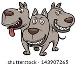 Vector illustration of Cerberus cartoon