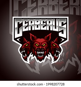 Vector illustration of cerberus, perfect for your team logo in esports, also can be used for t-shirts, tattoos, etc. svg
