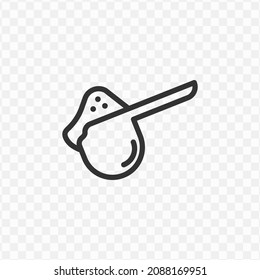 Vector illustration of cereal spoon icon in dark color and transparent background(png).