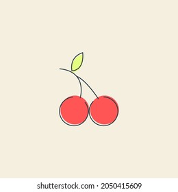 Ilustración vectorial de la fruta de cerdos 