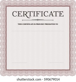 Vector Illustration of Certificate or diploma template Icon in Brown