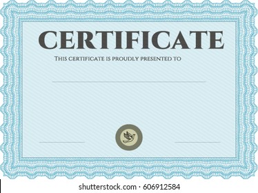Vector illustration Of  Certificate or diploma template. 
