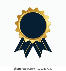 Vector Illustration Certificate Gold Foil Seal Or Medal Isolated