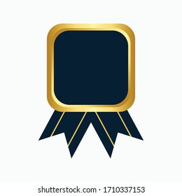 Vector illustration certificate gold foil seal or medal isolated