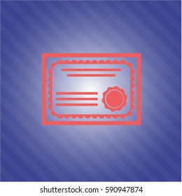 Vector illustration of Certificate high qualityin red color

