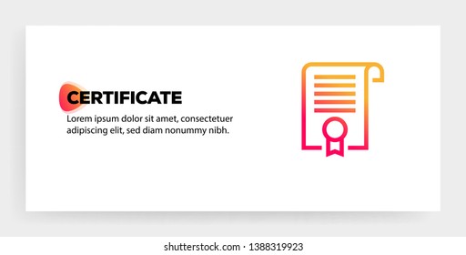 VECTOR ILLUSTRATION OF CERTIFICATE ICON CONCEPT