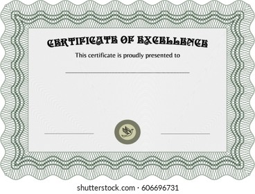 Vector illustration of Certificate icon in green
