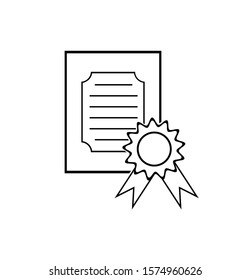 Vector illustration of a certificate icon On a white background