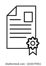 vector illustration of certificate icon on white background