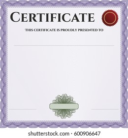 Vector illustration of certificate icon in Violet
