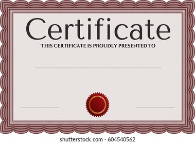 Ilustración vectorial de Certificate.in Color rojo.
