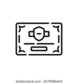 Vector illustration of certificate with ribbon, great for graduation, award, and professional themes