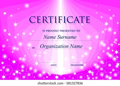 Vector illustration of  certificate template

