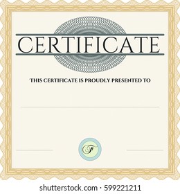 Vector illustration of certificate template of achievement diploma vector illustration design completion
