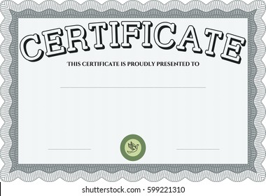 Vector illustration of certificate template of achievement diploma vector illustration design completion
