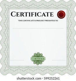 Vector illustration of certificate template  of achievement diploma vector illustration design completion
