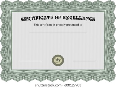 Ilustración vectorial de la plantilla de certificado de rendimiento diploma de diseño de ilustración vectorial
