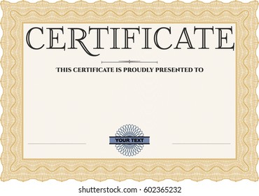 Vector illustration of certificate template  of achievement diploma vector illustration design completion
