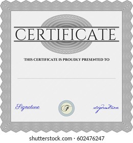 Vector illustration of certificate template  of achievement diploma vector illustration design completion
